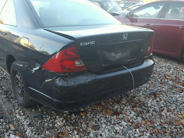 1HGEM22553L078101 - 2003 HONDA CIVIC LX BLACK photo 9