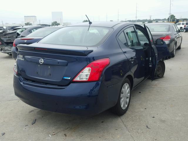 3N1CN7APXEL856423 - 2014 NISSAN VERSA S BLUE photo 4