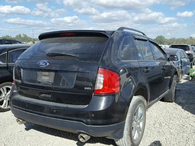 2FMDK3JCXDBC73954 - 2013 FORD EDGE SEL BLACK photo 4