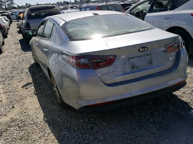 KNAGM4AD0E5069158 - 2014 KIA OPTIMA HYB GRAY photo 3