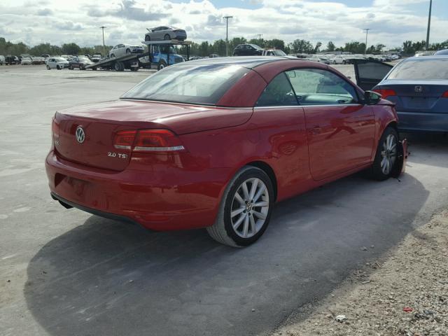 WVWBW7AH0CV020440 - 2012 VOLKSWAGEN EOS RED photo 4