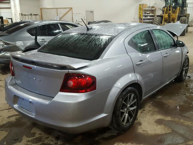 1C3CDZAG0DN770133 - 2013 DODGE AVENGER SILVER photo 4