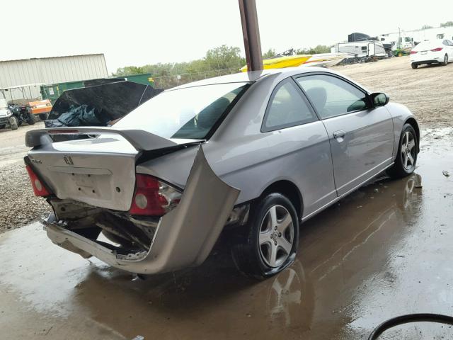 1HGEM21004L036684 - 2004 HONDA CIVIC EX SILVER photo 4