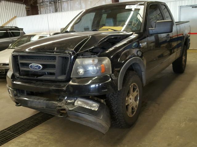 1FTPX14515NB34077 - 2005 FORD F150 BLACK photo 2