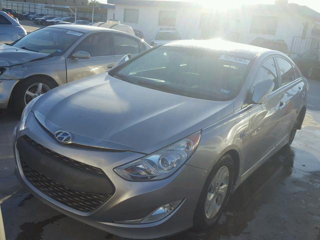 KMHEC4A46DA077795 - 2013 HYUNDAI SONATA HYB SILVER photo 2