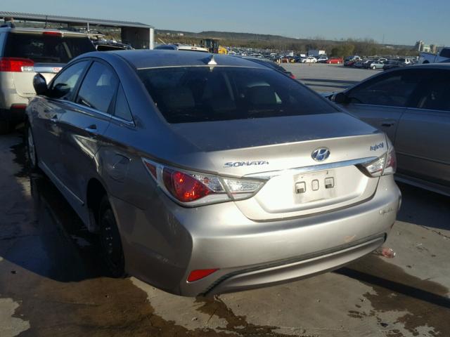 KMHEC4A46DA077795 - 2013 HYUNDAI SONATA HYB SILVER photo 3