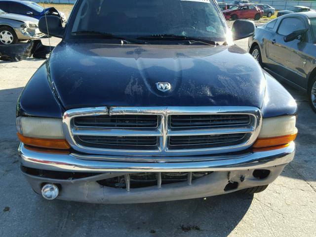 1D7HL48N64S685137 - 2004 DODGE DAKOTA QUA BLUE photo 9