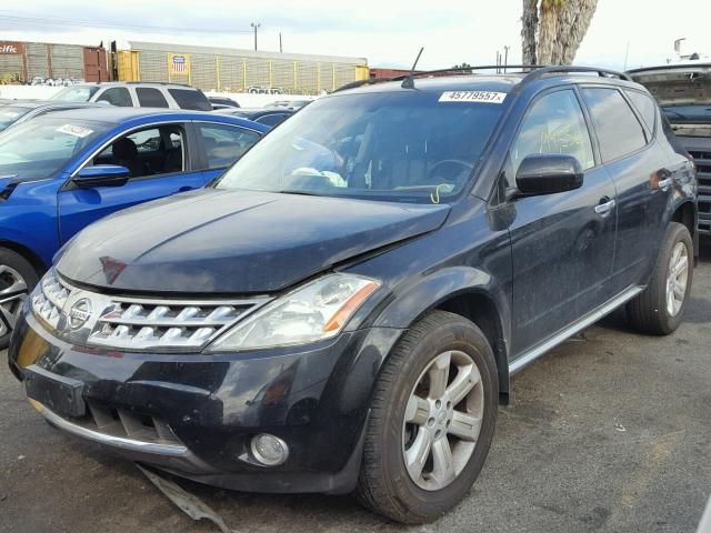 JN8AZ08T36W427580 - 2006 NISSAN MURANO SL BLACK photo 2