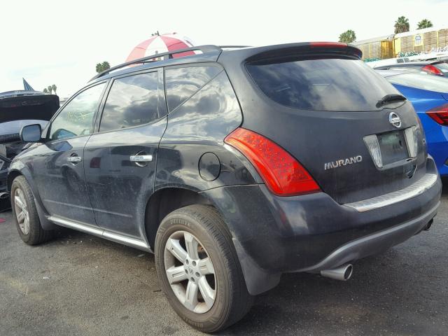 JN8AZ08T36W427580 - 2006 NISSAN MURANO SL BLACK photo 3