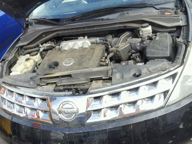 JN8AZ08T36W427580 - 2006 NISSAN MURANO SL BLACK photo 7