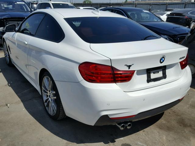 WBA3N3C56FK232670 - 2015 BMW 428 I WHITE photo 3