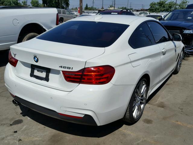 WBA3N3C56FK232670 - 2015 BMW 428 I WHITE photo 4
