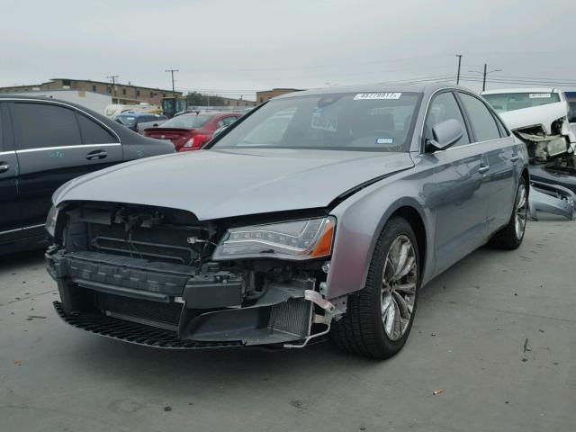 WAURGAFD5DN005963 - 2013 AUDI A8 L QUATT SILVER photo 2