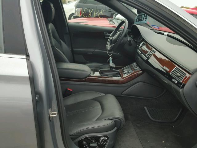 WAURGAFD5DN005963 - 2013 AUDI A8 L QUATT SILVER photo 5