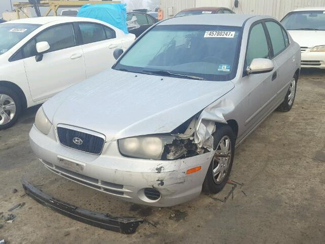 KMHDN45D42U391456 - 2002 HYUNDAI ELANTRA GL SILVER photo 2