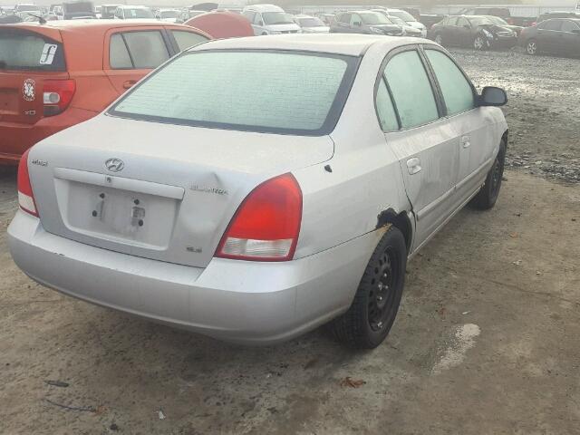 KMHDN45D42U391456 - 2002 HYUNDAI ELANTRA GL SILVER photo 4