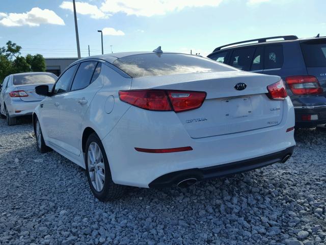 5XXGN4A7XFG515999 - 2015 KIA OPTIMA EX WHITE photo 3