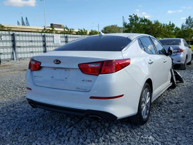 5XXGN4A7XFG515999 - 2015 KIA OPTIMA EX WHITE photo 4