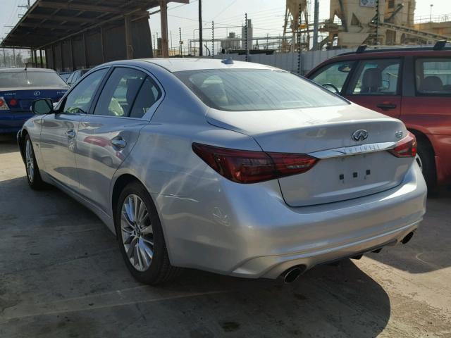 JN1EV7AP7JM362271 - 2018 INFINITI Q50 LUXE SILVER photo 3