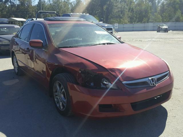 1HGCM56827A019831 - 2007 HONDA ACCORD MAROON photo 1