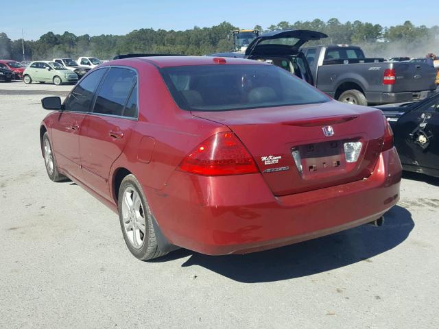 1HGCM56827A019831 - 2007 HONDA ACCORD MAROON photo 3