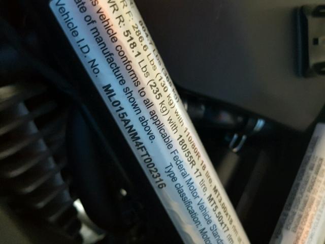 ML015ANM4FT002316 - 2015 DUCATI SCRAMBLER YELLOW photo 10