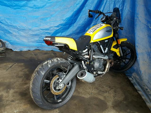 ML015ANM4FT002316 - 2015 DUCATI SCRAMBLER YELLOW photo 4