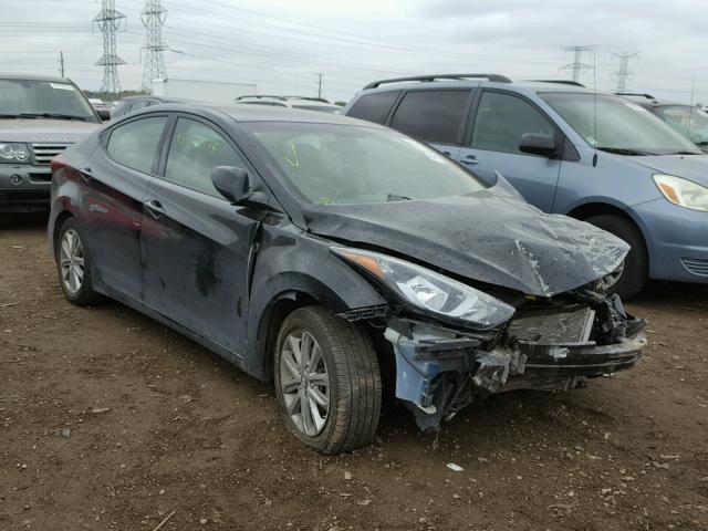 KMHDH4AE5EU107911 - 2014 HYUNDAI ELANTRA BLACK photo 1