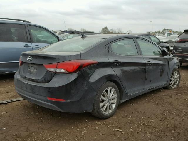 KMHDH4AE5EU107911 - 2014 HYUNDAI ELANTRA BLACK photo 4