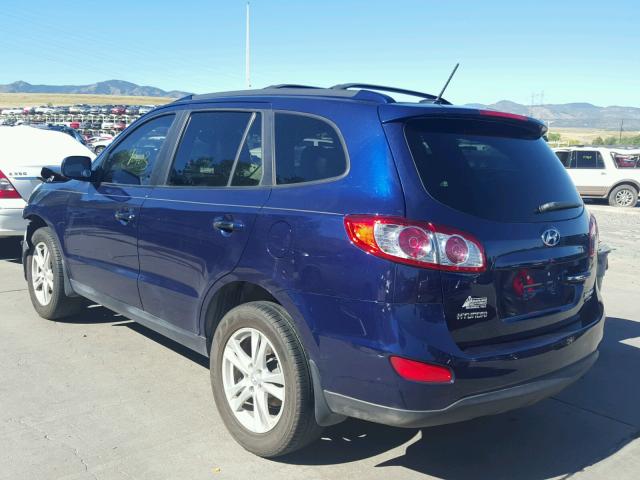 5NMSKDAG0AH374275 - 2010 HYUNDAI SANTA FE L BLUE photo 3