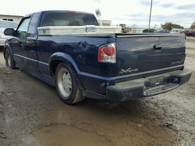 1GCCS195318164616 - 2001 CHEVROLET S TRUCK S1 BLUE photo 3