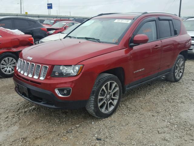 1C4NJDCB7ED577096 - 2014 JEEP COMPASS LI RED photo 2