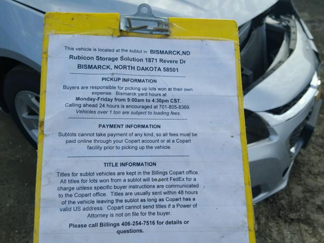 1G1ZS58NX8F124616 - 2008 CHEVROLET MALIBU LS Boz foto 9