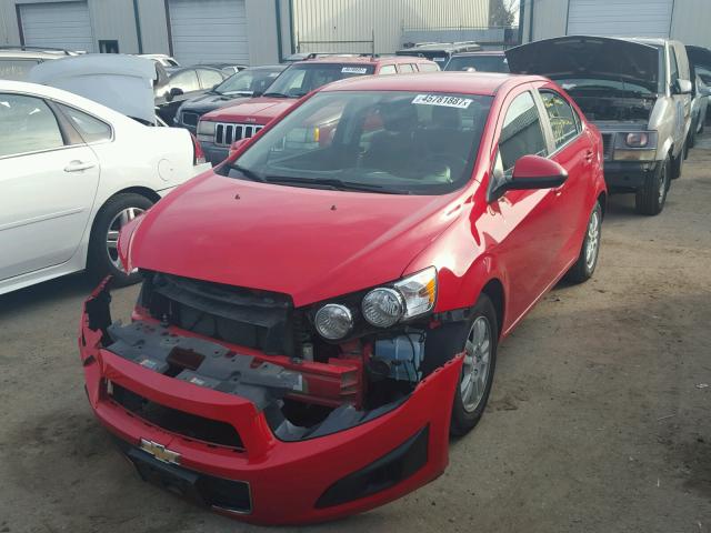 1G1JC5SH2F4101546 - 2015 CHEVROLET SONIC LT RED photo 2