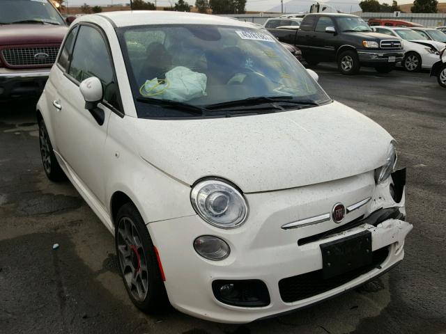 3C3CFFBRXFT550025 - 2015 FIAT 500 SPORT WHITE photo 1