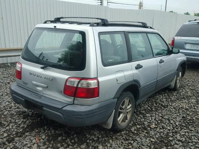 JF1SF63502H720104 - 2002 SUBARU FORESTER L SILVER photo 4