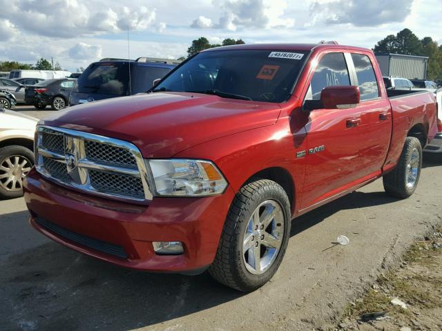 1D7RB1GT2AS106002 - 2010 DODGE RAM 1500 RED photo 2