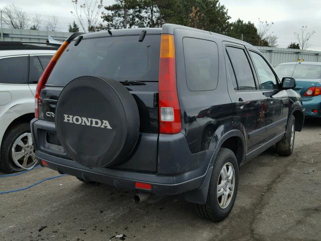 JHLRD78802C039271 - 2002 HONDA CR-V EX BLACK photo 4