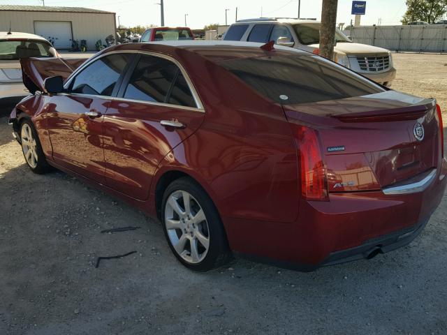 1G6AB5RA8E0117424 - 2014 CADILLAC ATS LUXURY RED photo 3