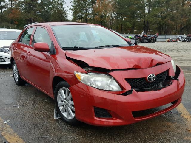 2T1BU40E39C016034 - 2009 TOYOTA COROLLA RED photo 1