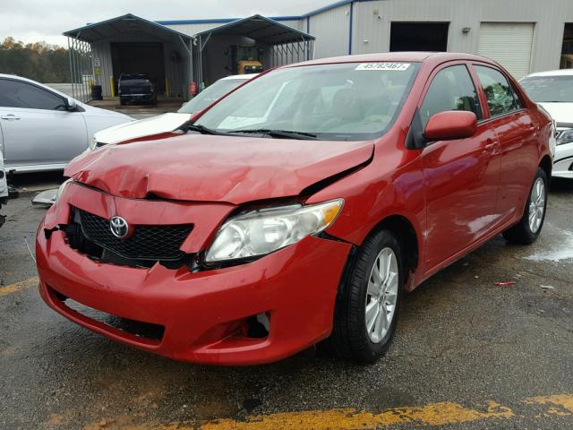 2T1BU40E39C016034 - 2009 TOYOTA COROLLA RED photo 2