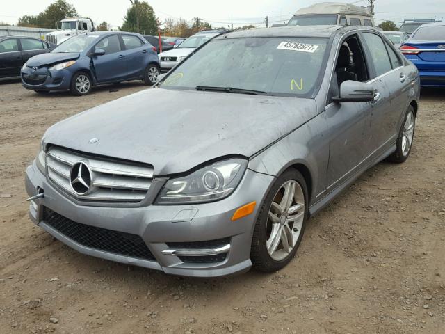 WDDGF8AB1DR254139 - 2013 MERCEDES-BENZ C 300 4MAT GRAY photo 2