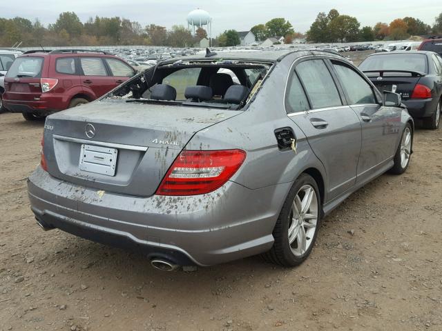 WDDGF8AB1DR254139 - 2013 MERCEDES-BENZ C 300 4MAT GRAY photo 4