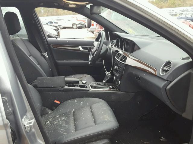 WDDGF8AB1DR254139 - 2013 MERCEDES-BENZ C 300 4MAT GRAY photo 5