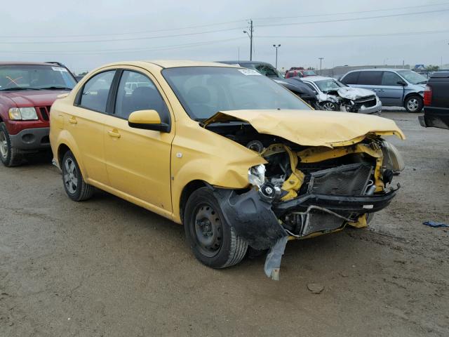 KL1TD56637B074254 - 2007 CHEVROLET AVEO YELLOW photo 1