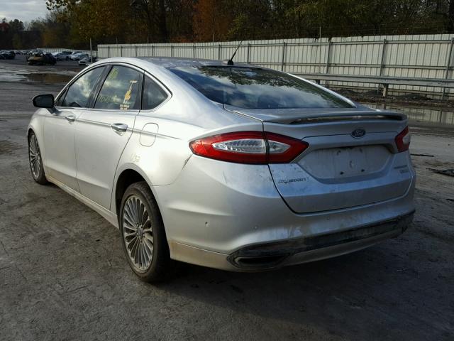 3FA6P0K98DR123672 - 2013 FORD FUSION TIT SILVER photo 3