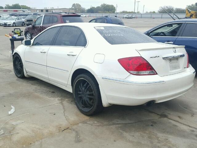 JH4KB16657C002130 - 2007 ACURA RL WHITE photo 3