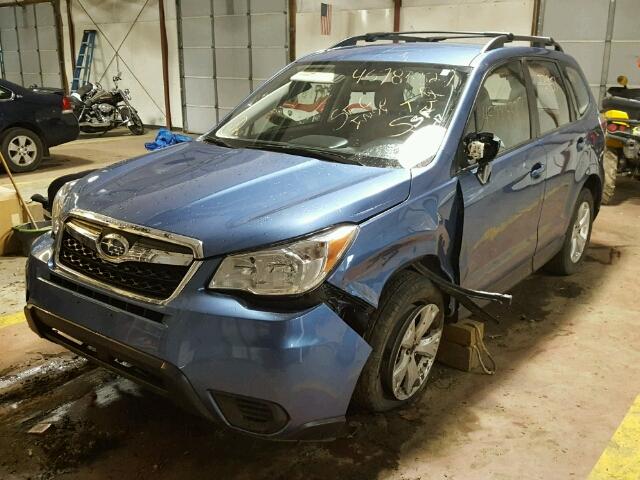 JF2SJABC7FH578546 - 2015 SUBARU FORESTER 2 BLUE photo 2