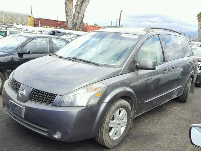 5N1BV28U24N304268 - 2004 NISSAN QUEST S CHARCOAL photo 2