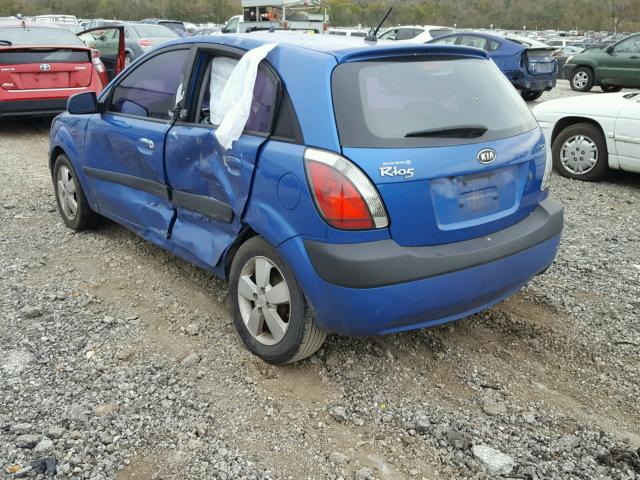 KNADE163186398447 - 2008 KIA RIO BLUE photo 3